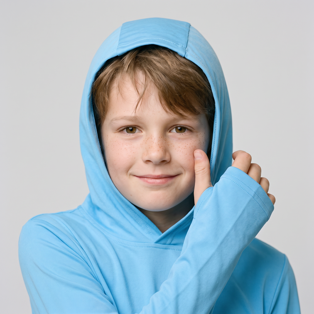Kids' Sun Hoodie - UPF 50+ Long Sleeve UV Top for Boys & Girls