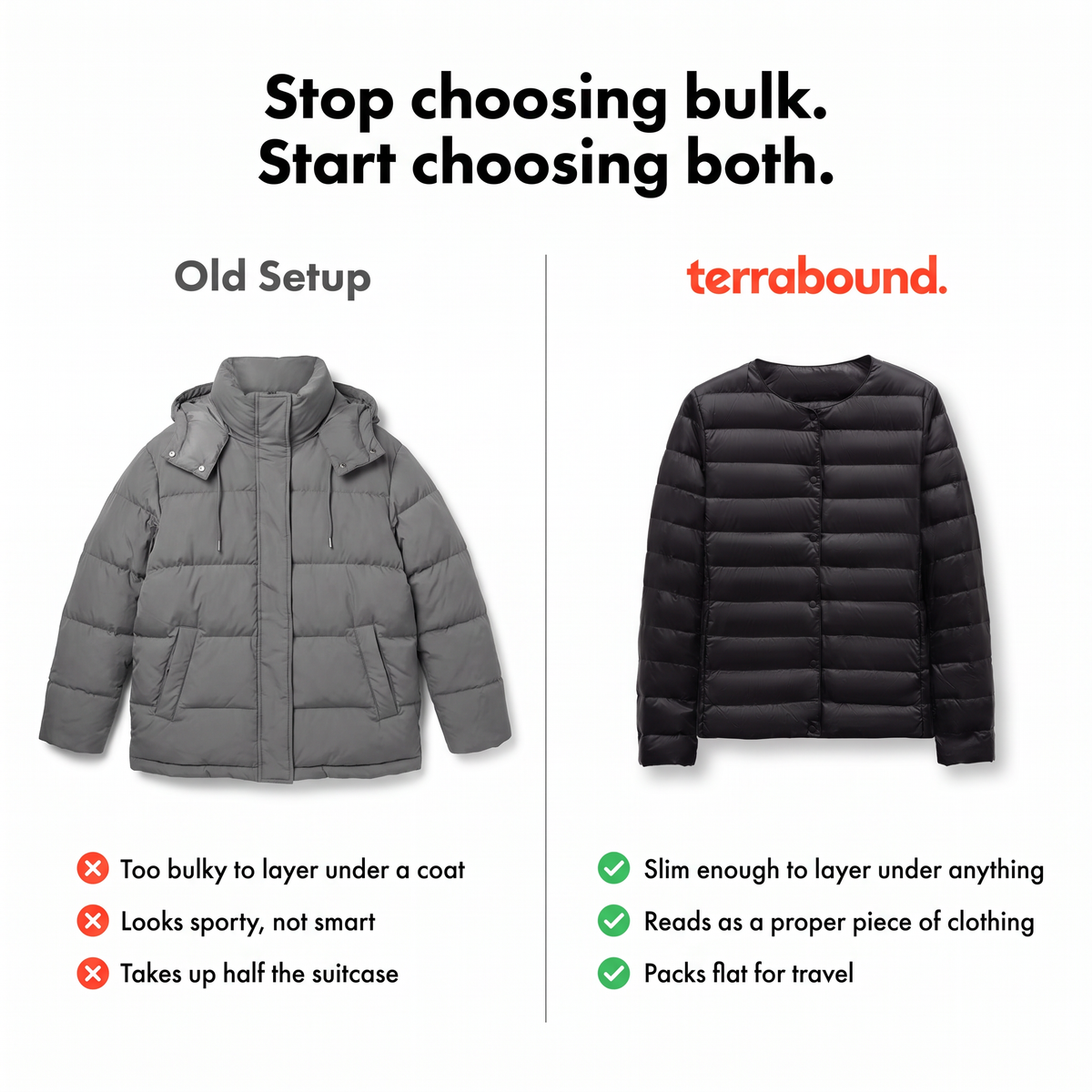 Women's Puffer Jacket - Lightweight Packable Duck Down Jacket