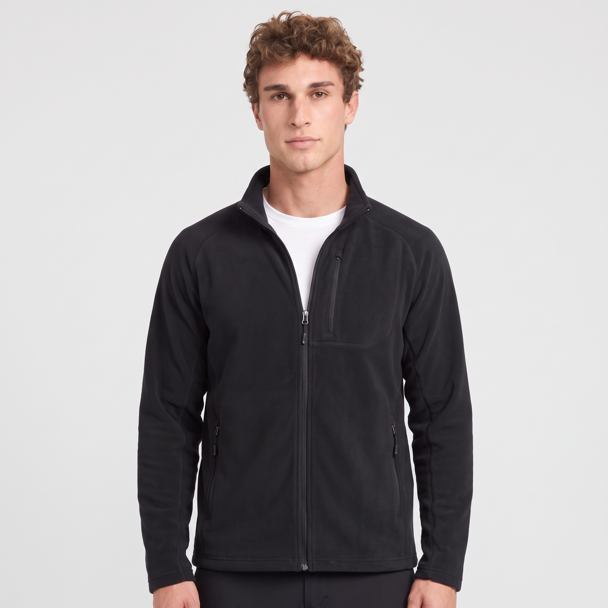 Men's Fleece Jacket - Lightweight Zip Up Fleece for Walking & Hiking