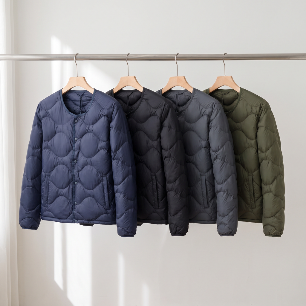 Men's Puffer Jacket - Lightweight Quilted Down Jacket for Layering