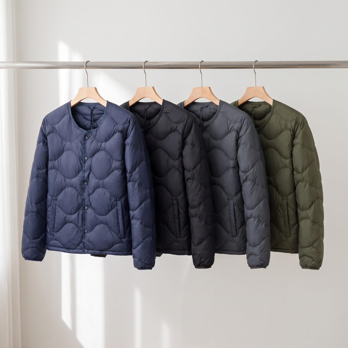 Men's Puffer Jacket - Lightweight Quilted Down Jacket for Layering