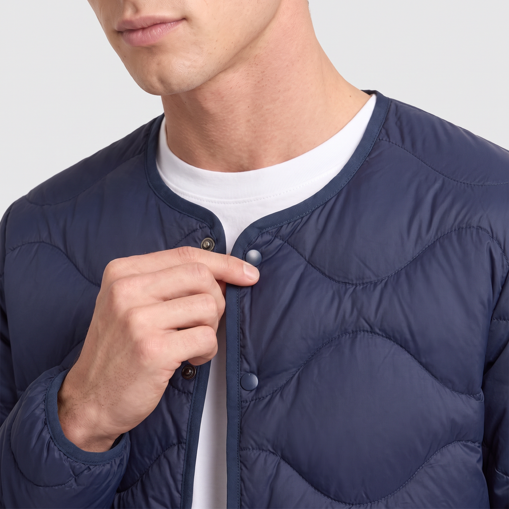 Men's Puffer Jacket - Lightweight Quilted Down Jacket for Layering