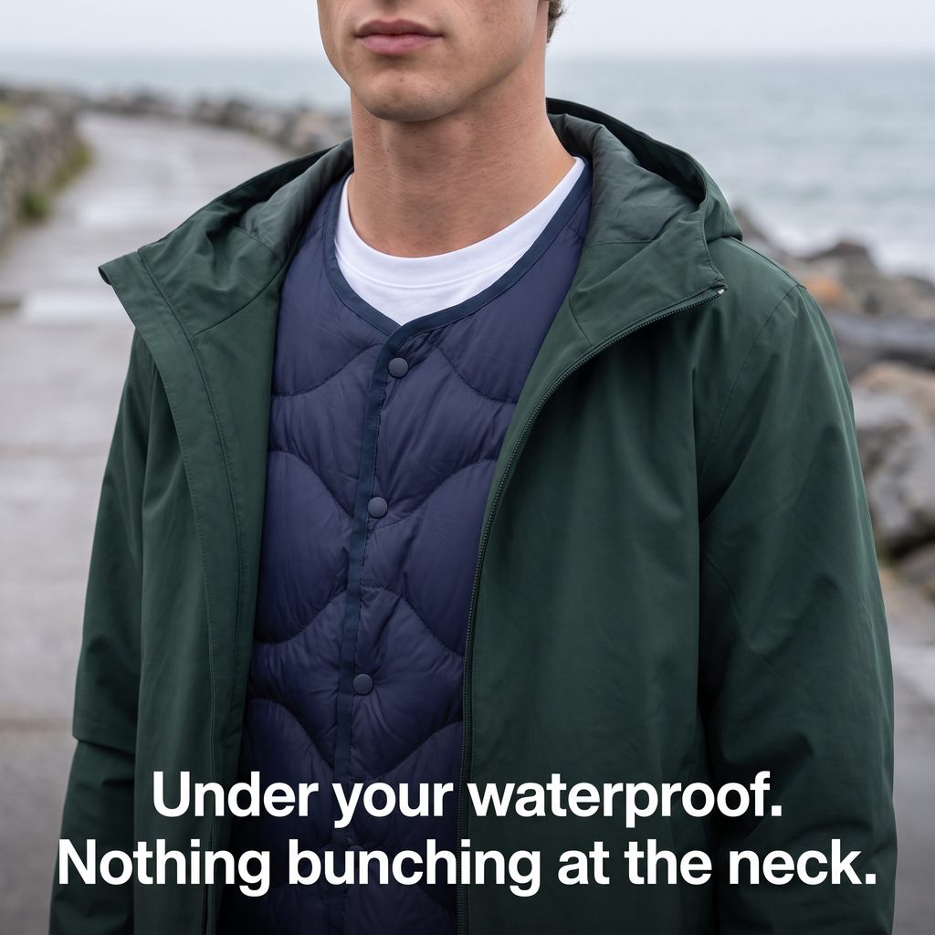 Men's Puffer Jacket - Lightweight Quilted Down Jacket for Layering
