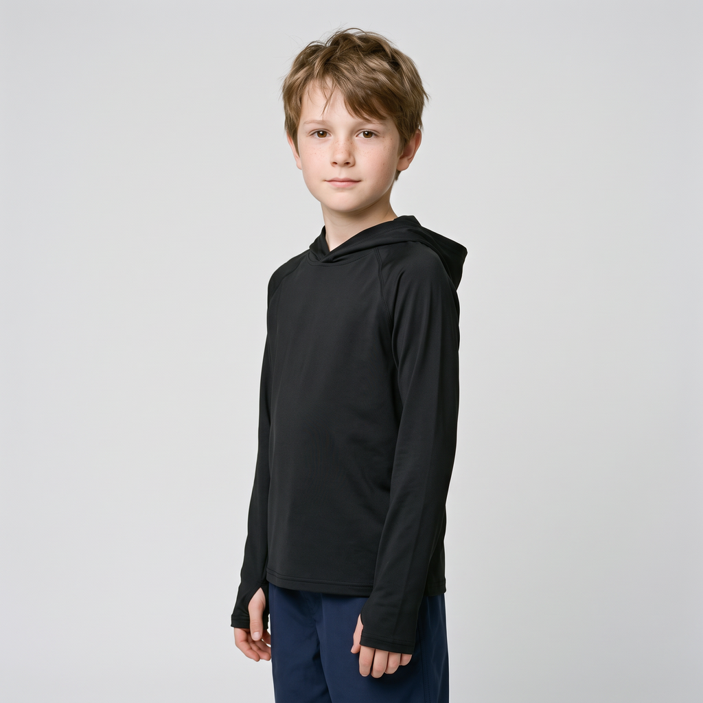 Kids' Sun Hoodie - UPF 50+ Long Sleeve UV Top for Boys & Girls