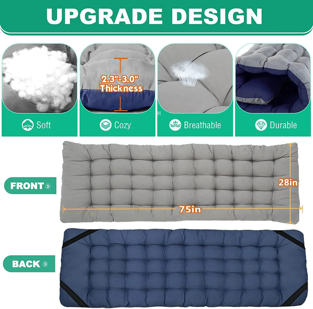 Heavy-Duty Camping Cot with Mattress – Portable Folding Outdoor Bed for Adults & Kids