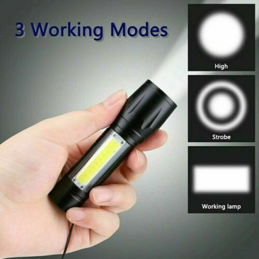 Mini Tactical Flashlight – 900 Lumen USB Rechargeable High Power EDC Camping & Emergency Torch |