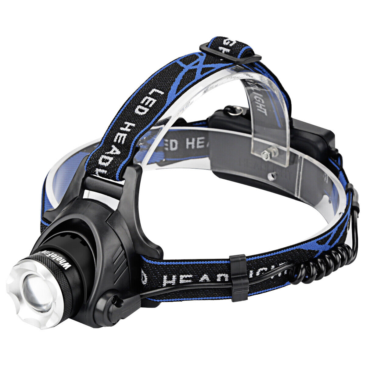 Ultra-Bright Rechargeable LED Headlamp – Waterproof, Adjustable Zoom, Hands-Free Outdoor Light