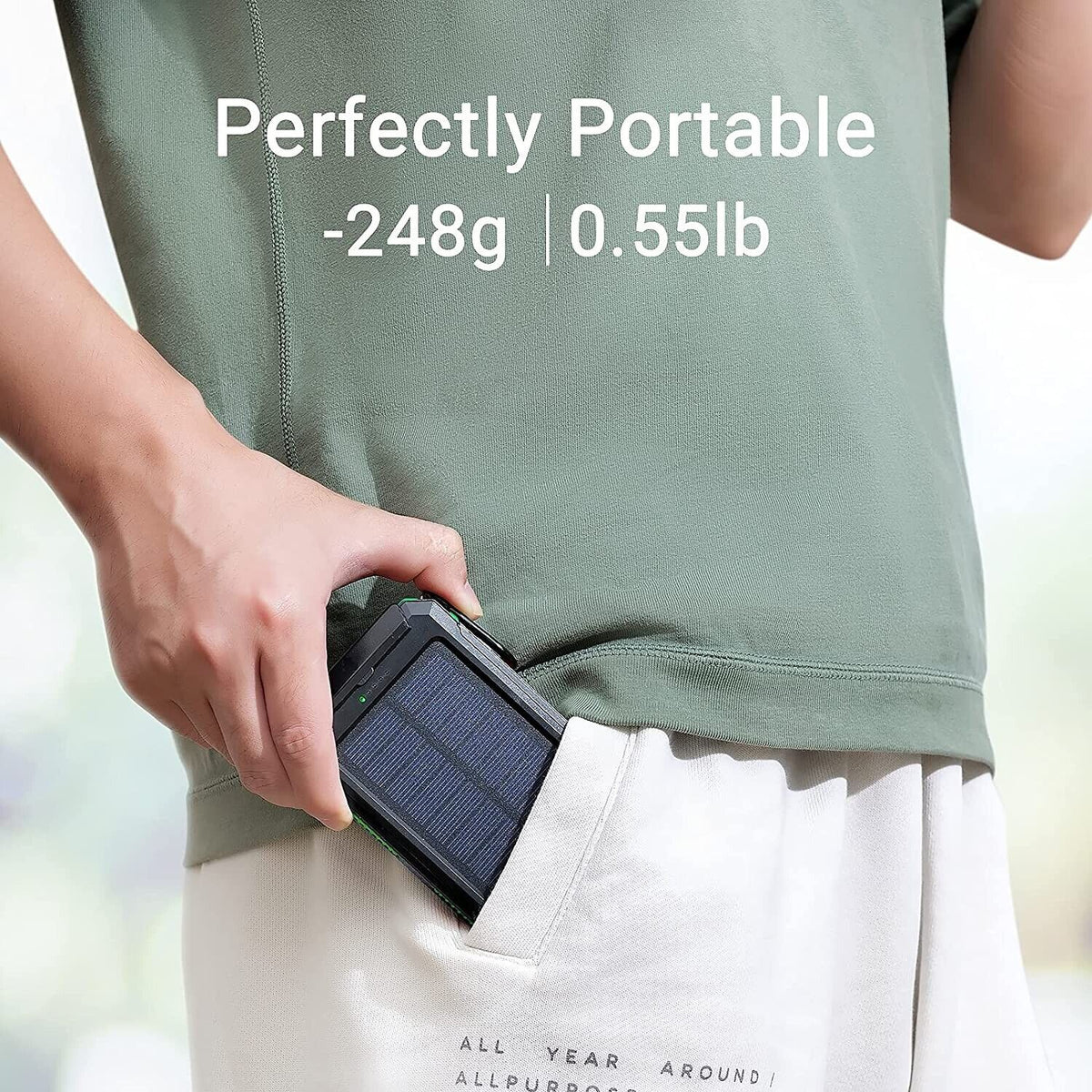 Solar Power Bank Pro 20,000mAh with Twin Flashlight