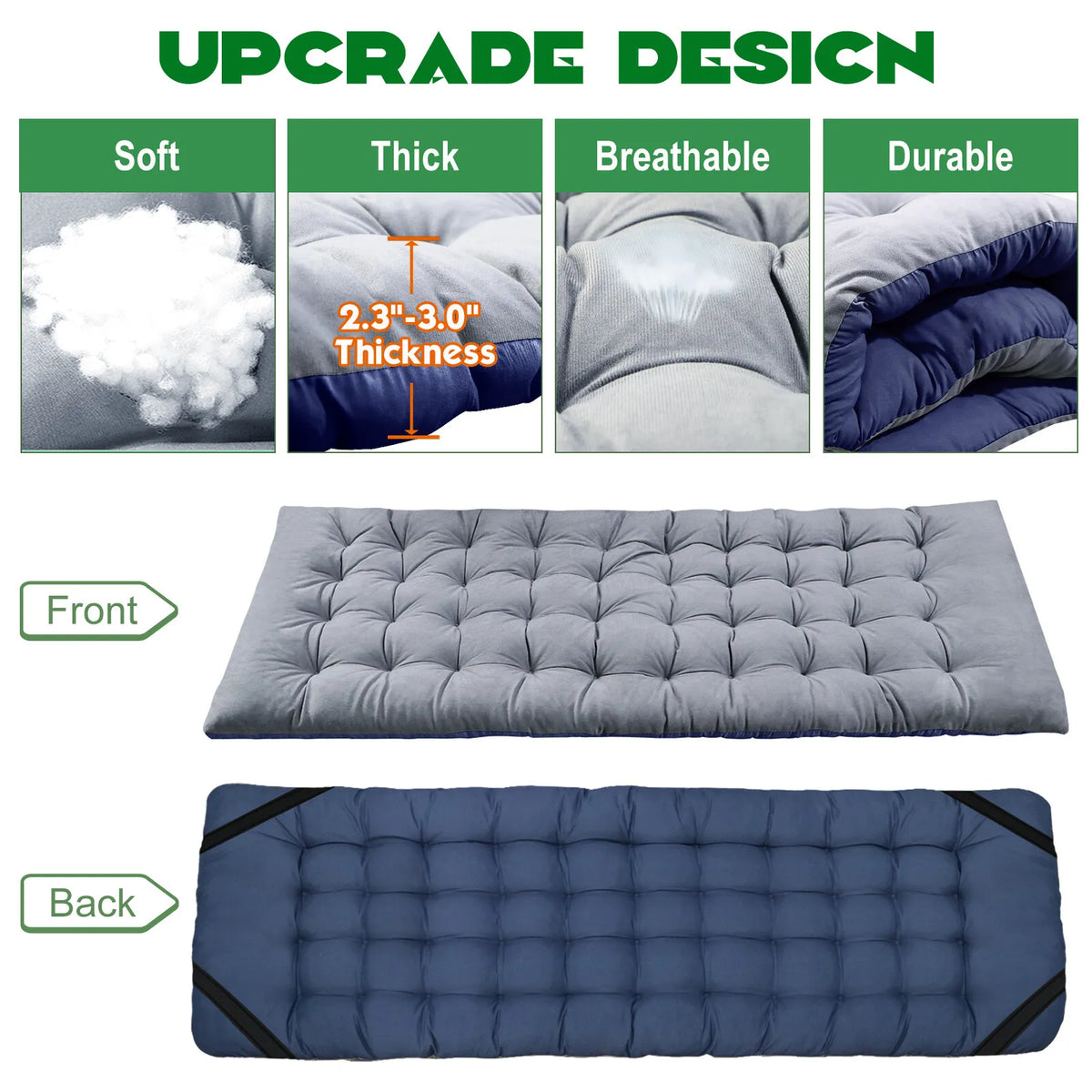 Heavy-Duty Camping Cot with Mattress – Portable Folding Outdoor Bed for Adults & Kids
