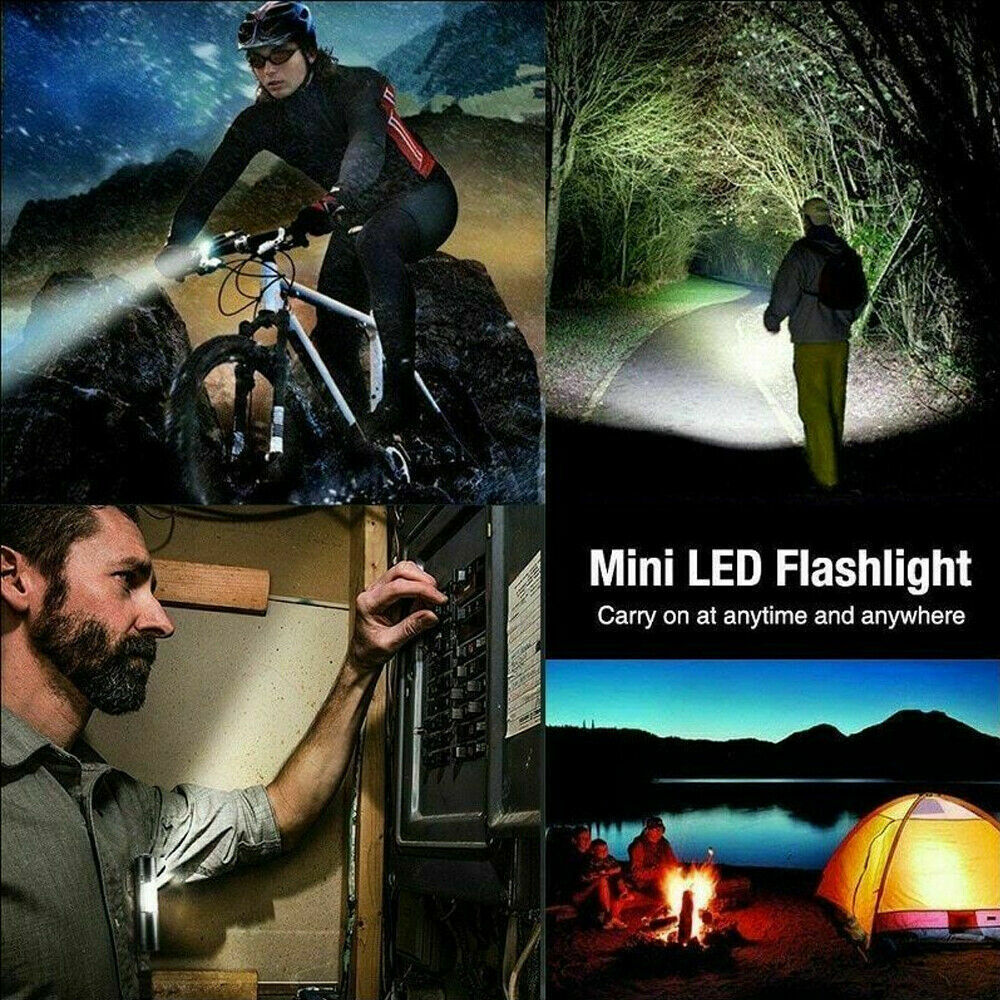 Mini Tactical Flashlight – 900 Lumen USB Rechargeable High Power EDC Camping & Emergency Torch |