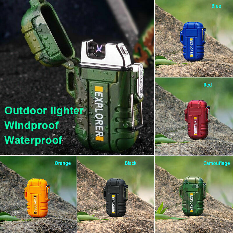 Rechargeable Electric Plasma Lighter - Waterproof Windproof Flameless Fire Starter