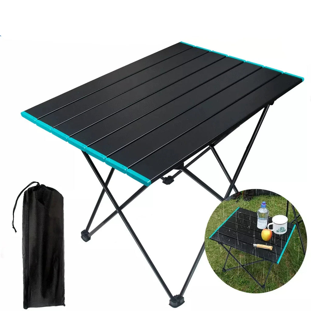 Outdoor  Folding Camping Table - Portable Lightweight Aluminum Table with Carry Bag