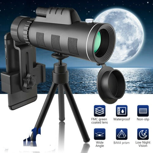 40x60 Zoom HD Monocular Telescope  / Spotting Scope  with BAK4 Prisms