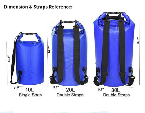 Waterproof Dry Bag – 20L/30L Roll Top Sack for Kayaking, Camping, Hiking & Beach Gear |