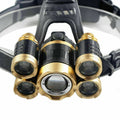 Super Bright 5x LED Rechargeable Waterproof Headlamp Kit – Adjustable Beam, 4 Modes, Camping & Survival