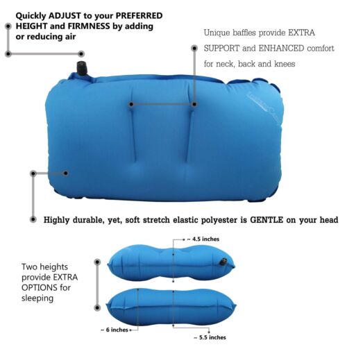 Inflatable Camping Pillow – Ultralight, Compact & Ergonomic Travel Pillow for Hiking, Backpacking & Outdoor Adventures