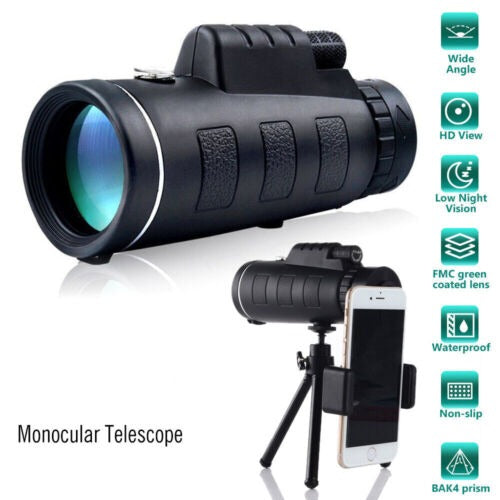 40x60 Zoom HD Monocular Telescope  / Spotting Scope  with BAK4 Prisms