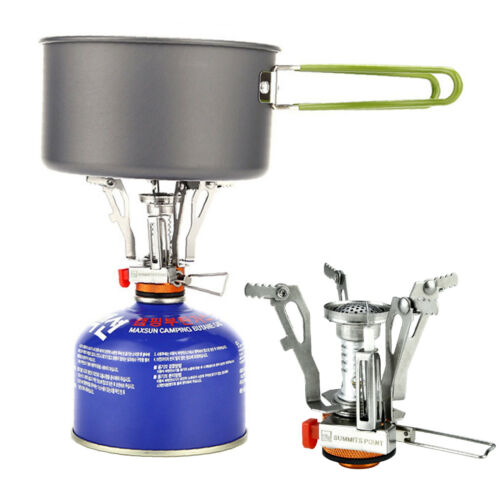 Portable Camping Gas Stove with Piezo Ignition – Ultralight Foldable Backpacking Burner (3000W)