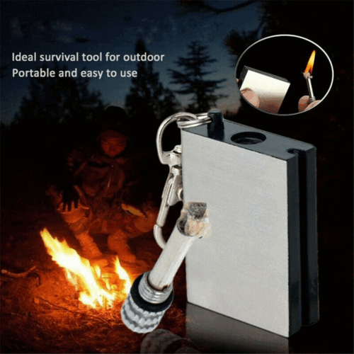 Emergency Fire Starter Kit – Flint Match Lighter Waterproof Magnesium Striker Survival Tool |