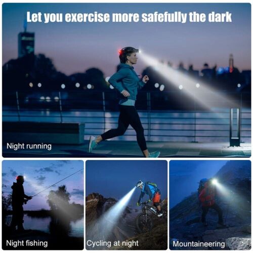 Ultra-Bright Rechargeable LED Headlamp – Waterproof, Adjustable Zoom, Hands-Free Outdoor Light