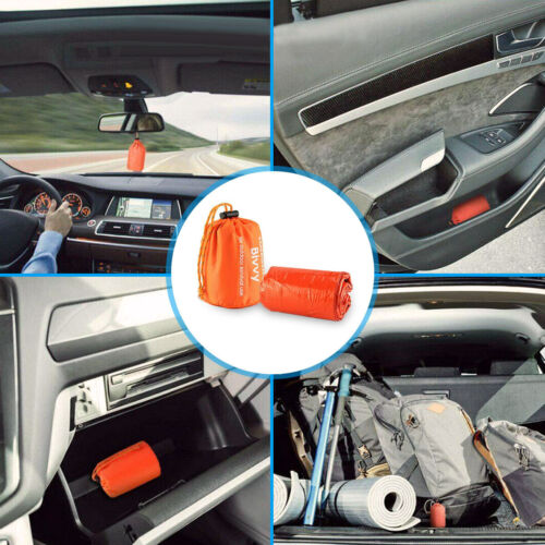 Emergency Sleeping Bag - Thermal Bivy  for Camping, Hiking, Outdoor and Survival Blanket Kit
