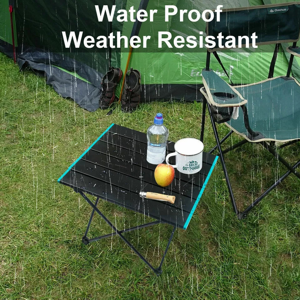 Outdoor  Folding Camping Table - Portable Lightweight Aluminum Table with Carry Bag
