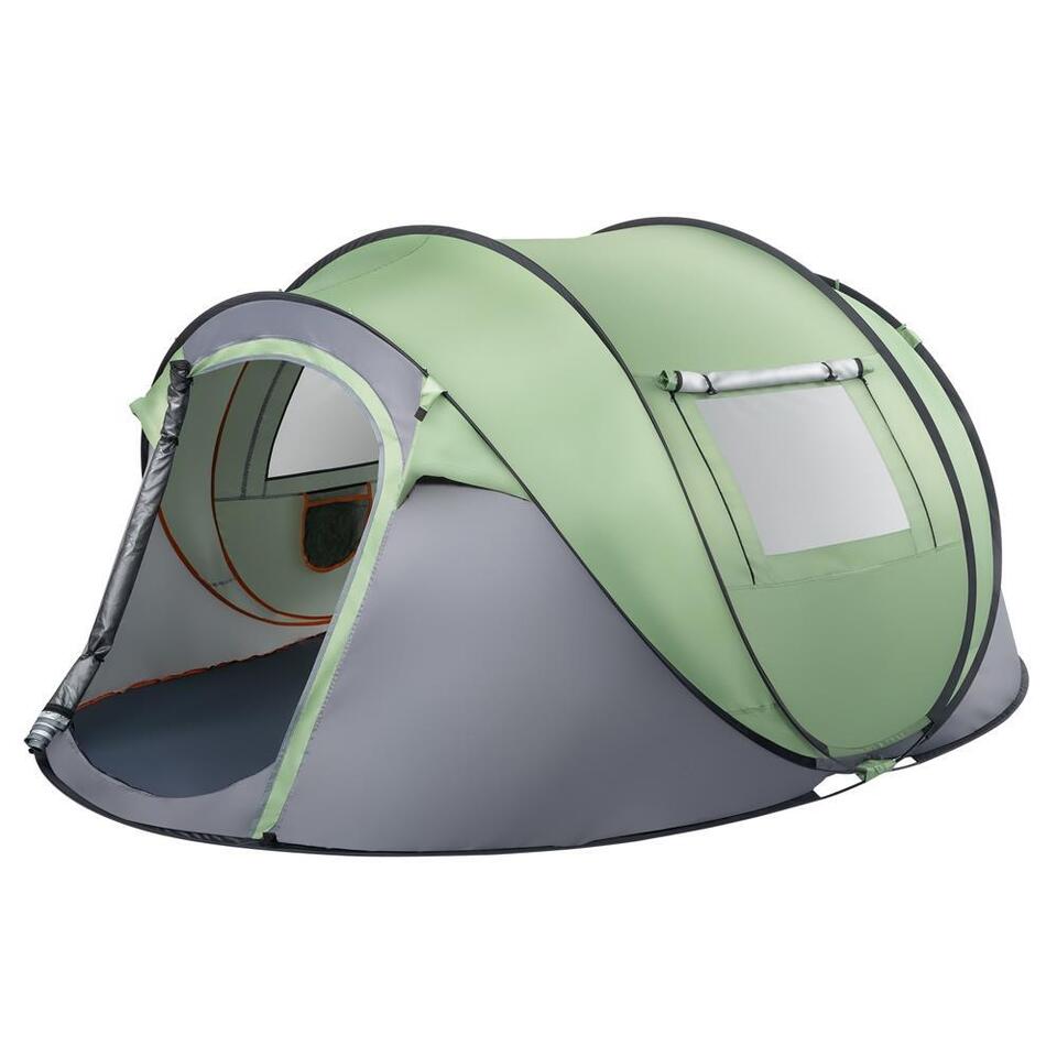 4 Person Pop-Up Camping Tent – Waterproof Automatic Instant Setup Family Tent