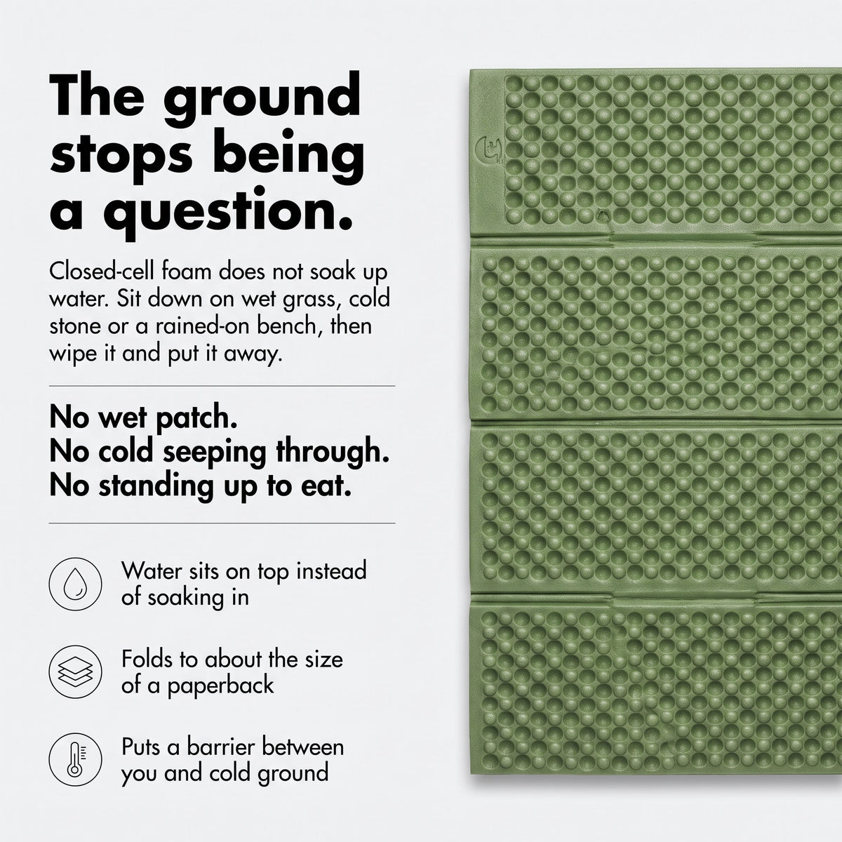 Folding Sit Mat - Water-Resistant Foam Seat Pad for Camping & Hiking