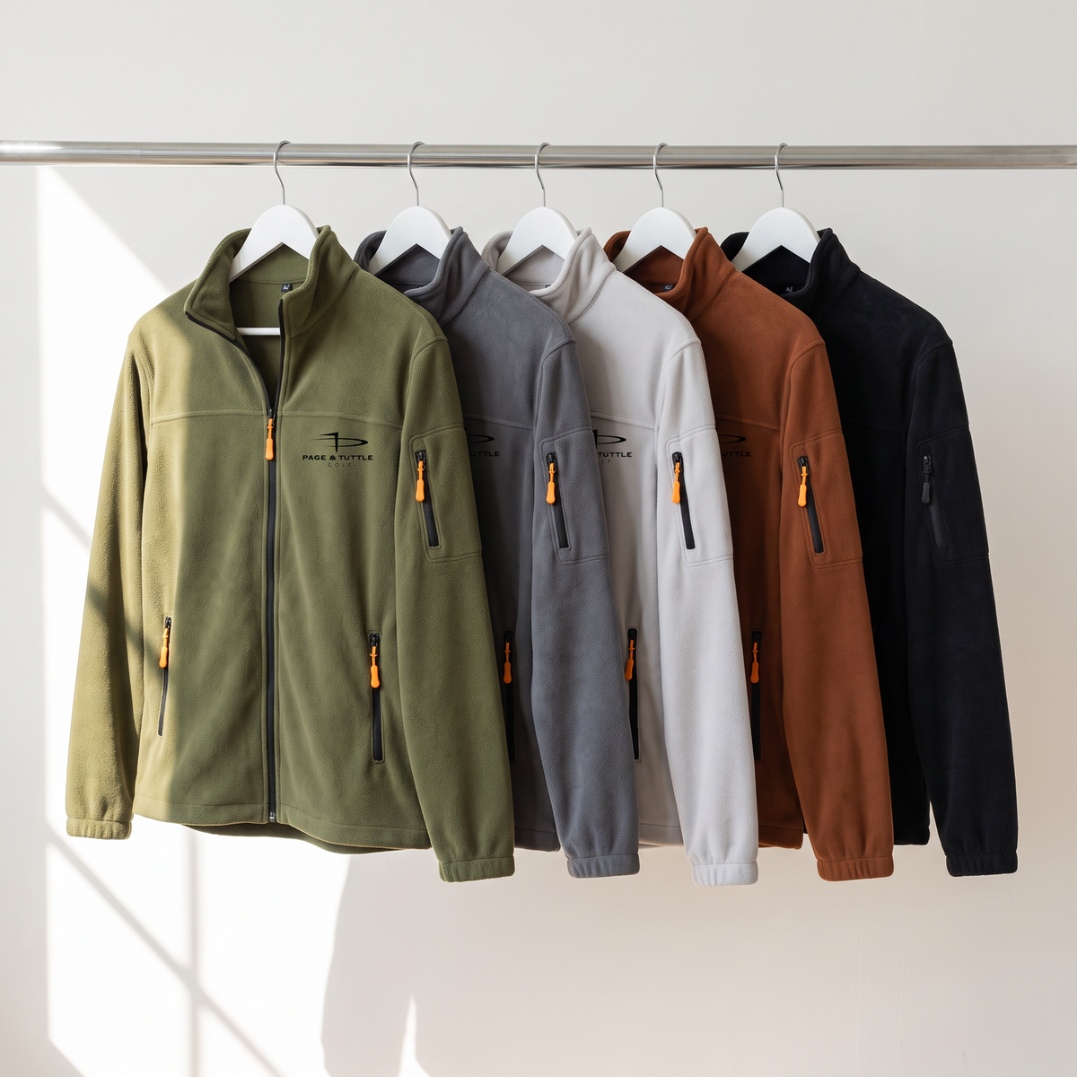 Men's Fleece Jacket - Full Zip Stand Collar - Walking & Hiking Midlayer