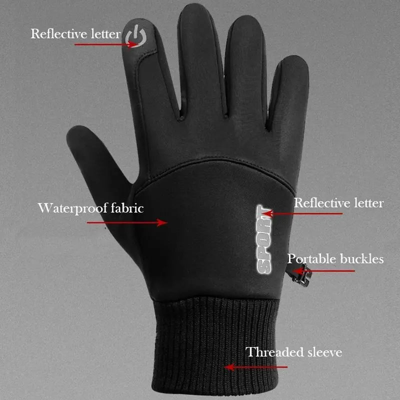 SNOWHOLD – Thermal Touch Screen Gloves Waterproof, Anti-Skid Grip