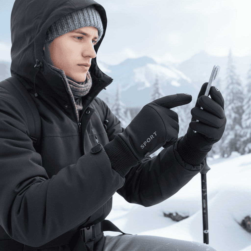 SNOWHOLD – Thermal Touch Screen Gloves Waterproof, Anti-Skid Grip