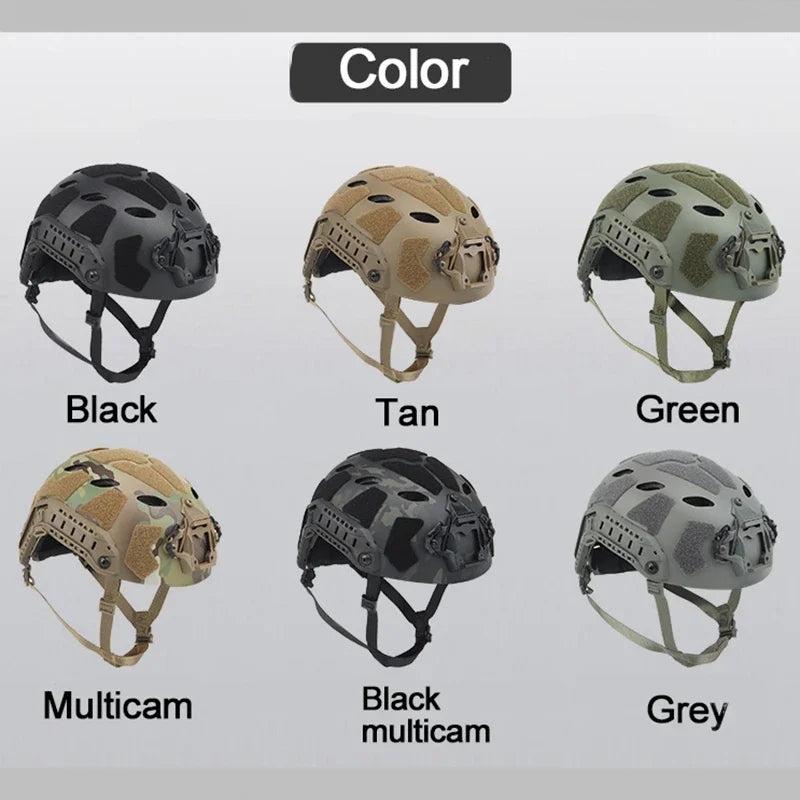 Lightweight FAST Helmet with NVG Mount & Side Rails – Airsoft & Paintball Protective Gear