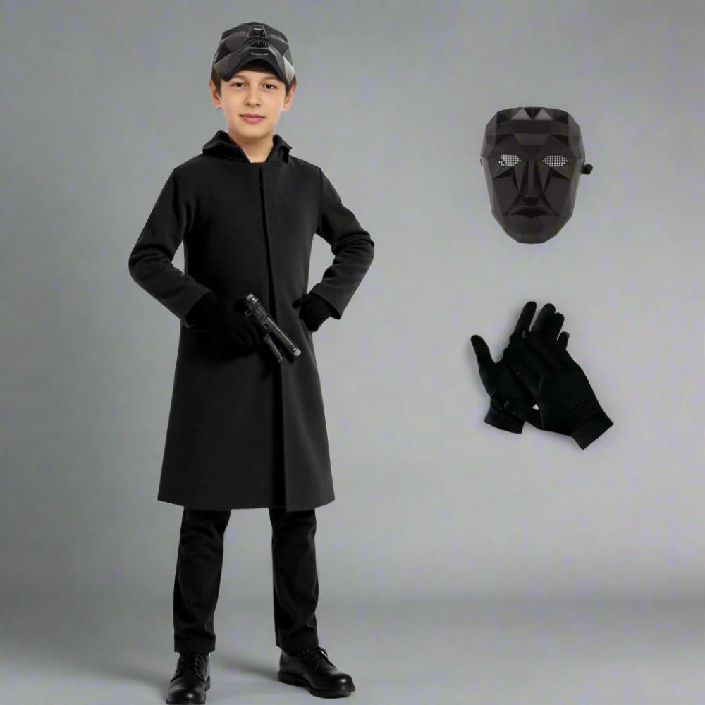 Cosplay Front Man Costume Polyester Outfit Kids Game Guard Jumpsuit