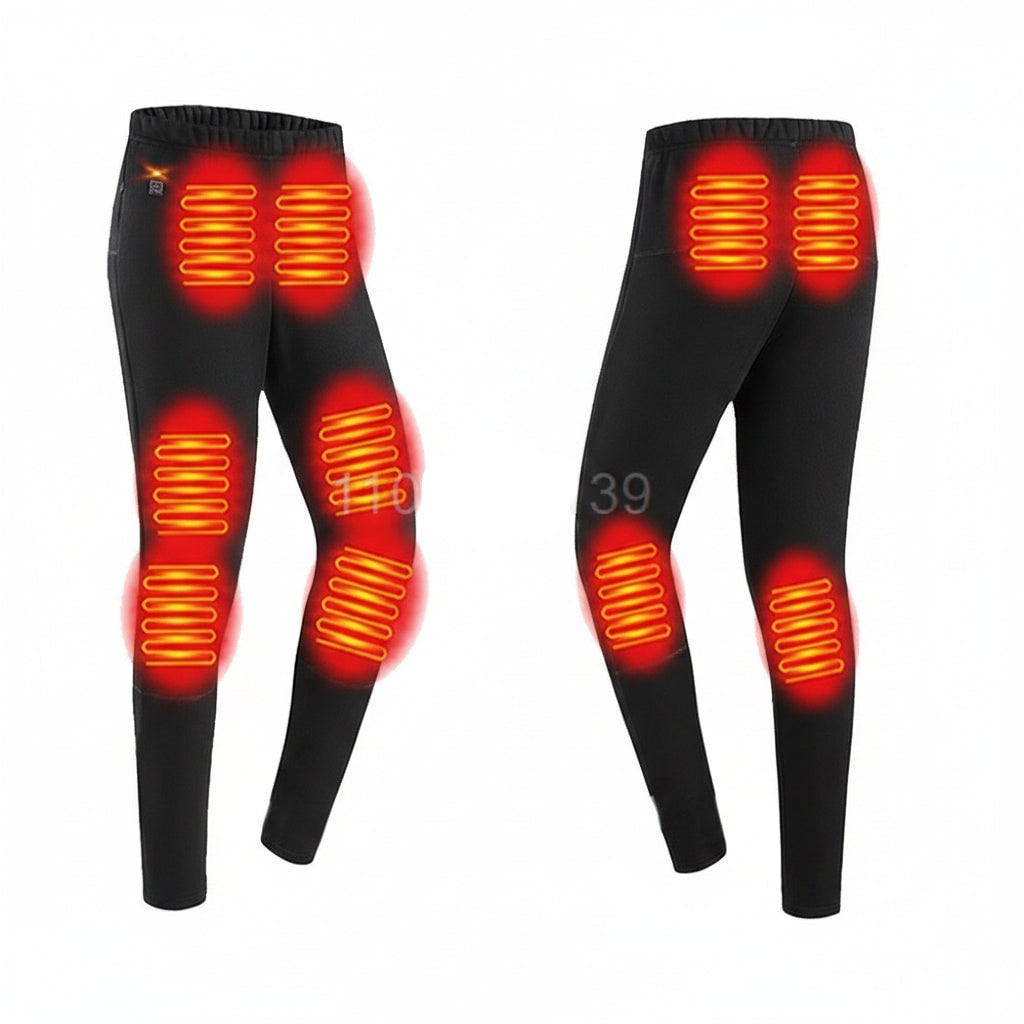 USB Heated Long Johns Thermal Underwear Set with Multiple Heating Zones for Cold Weather