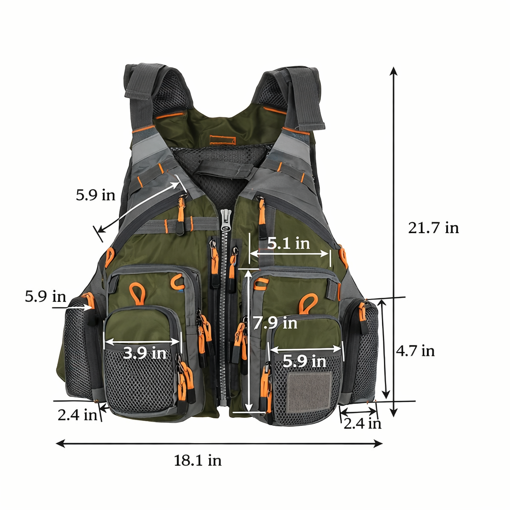 Men’s Multi-Pocket Outdoor Fishing Vest – Breathable Utility Design