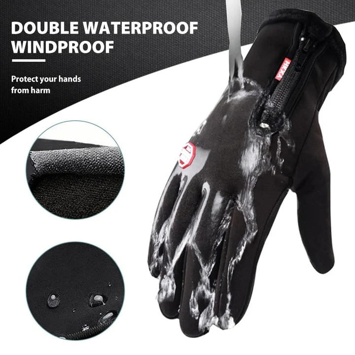 Waterproof Winter Gloves with Touchscreen and Fleece Lining Warm
