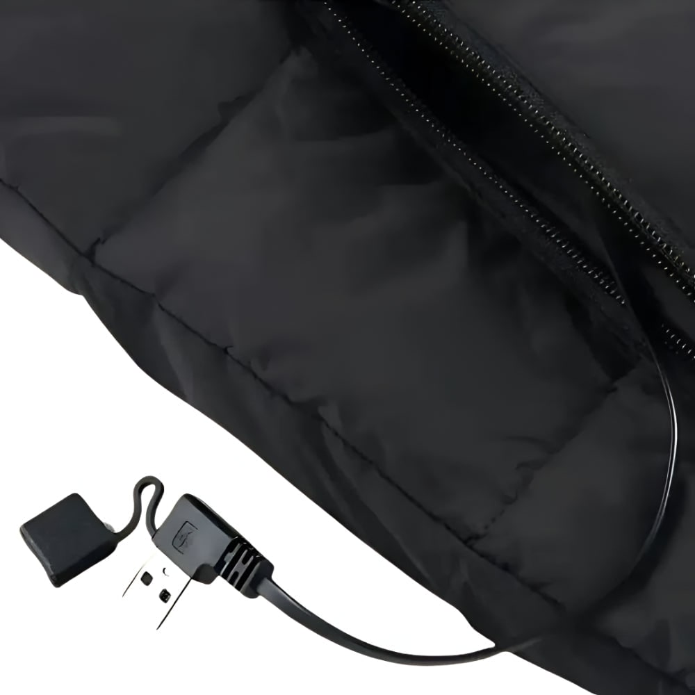 Women's Heated Vest with Electric Quilted Design and Stand Collar for Lightweight