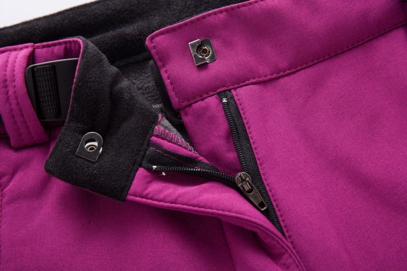 Women's Hiking Trekking and Climbing Pants with Fleece Lining and Zippered Pockets