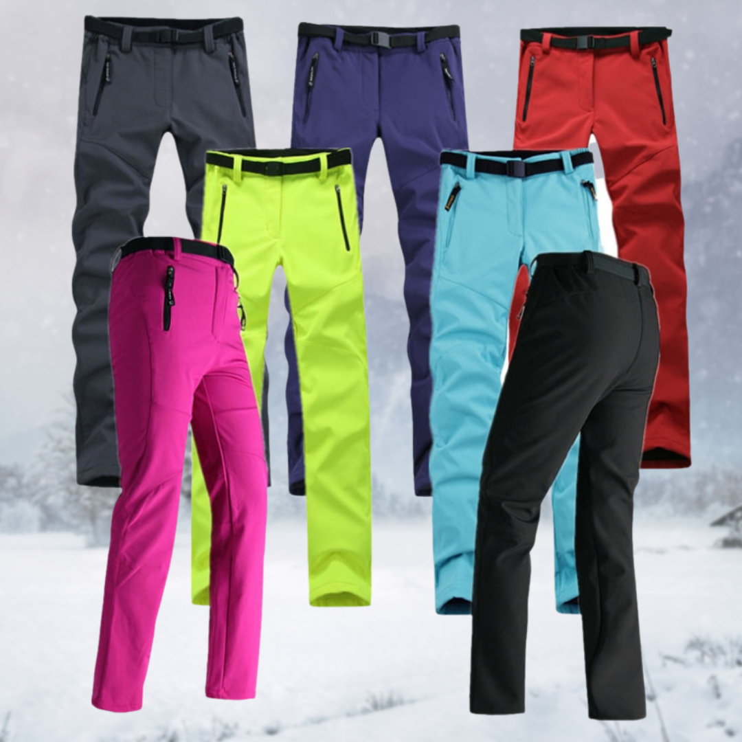 Women's Hiking Trekking and Climbing Pants with Fleece Lining and Zippered Pockets
