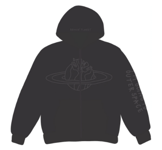 Broken Planet Market "Outer Space Hoodie Onyx"