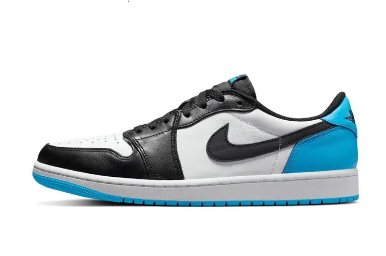 Jordan 1 Low OG Black Dark Powder Blue M