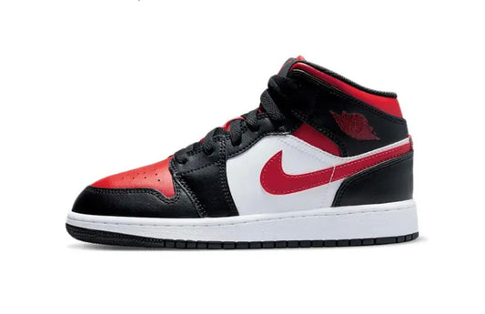 Jordan 1 Mid Black Fire Red GS