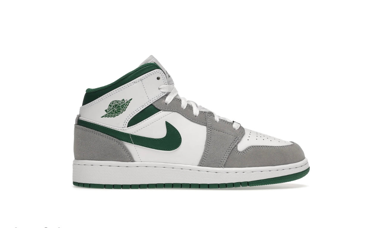 Jordan 1 Mid Grey Green GS