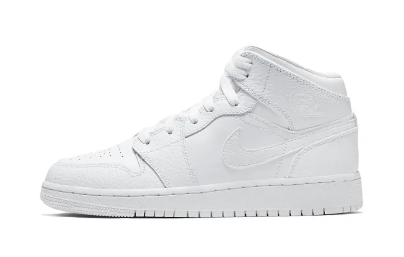 Jordan 1 Mid Triple White GS